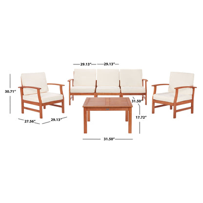 Set da patio SAFAVIEH Outdoor Edit da 4 pezzi - 32Lx32Px18A