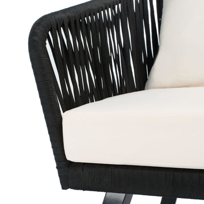 Set da patio in corda SAFAVIEH Outdoor Endorina da 4 pezzi - 54L x 30P x 28A