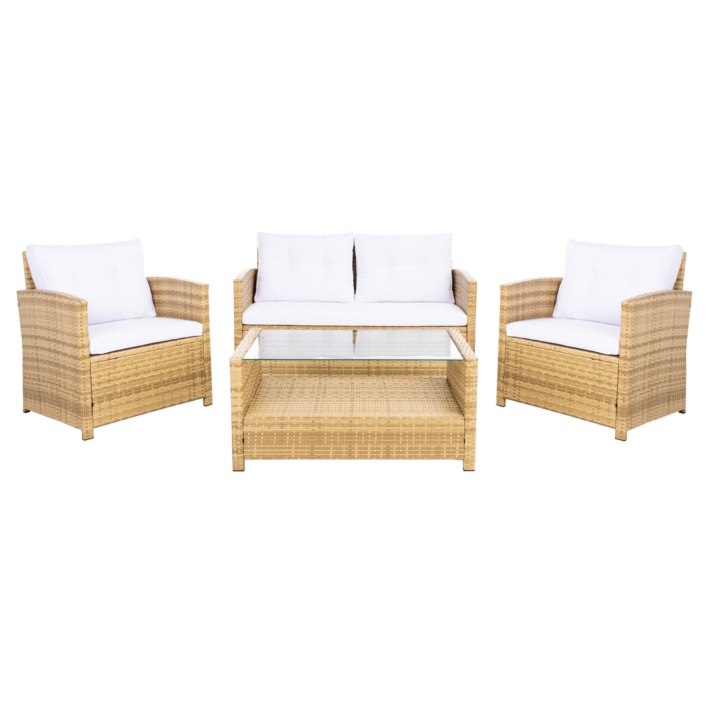 Set da giardino per conversazione SAFAVIEH Outdoor Eranda da 4 pezzi - 48L x 30P x 26A