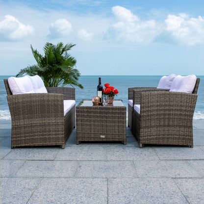 Set da giardino per conversazione SAFAVIEH Outdoor Eranda da 4 pezzi - 48L x 30P x 26A