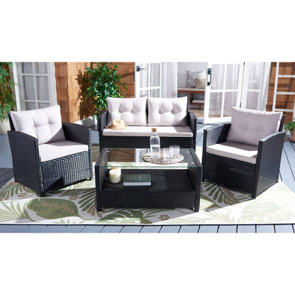 Set da giardino per conversazione SAFAVIEH Outdoor Eranda da 4 pezzi - 48L x 30P x 26A