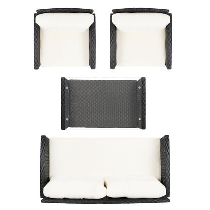 Set da giardino per conversazione SAFAVIEH Outdoor Eranda da 4 pezzi - 48L x 30P x 26A