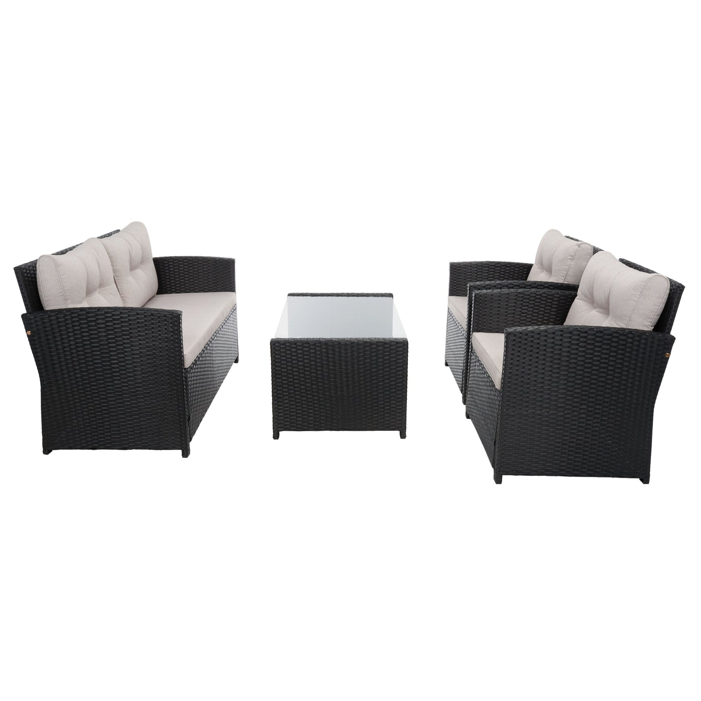 Set da giardino per conversazione SAFAVIEH Outdoor Eranda da 4 pezzi - 48L x 30P x 26A
