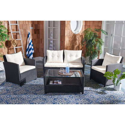 Set da giardino per conversazione SAFAVIEH Outdoor Eranda da 4 pezzi - 48L x 30P x 26A
