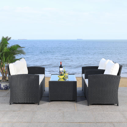 Set da giardino per conversazione SAFAVIEH Outdoor Eranda da 4 pezzi - 48L x 30P x 26A