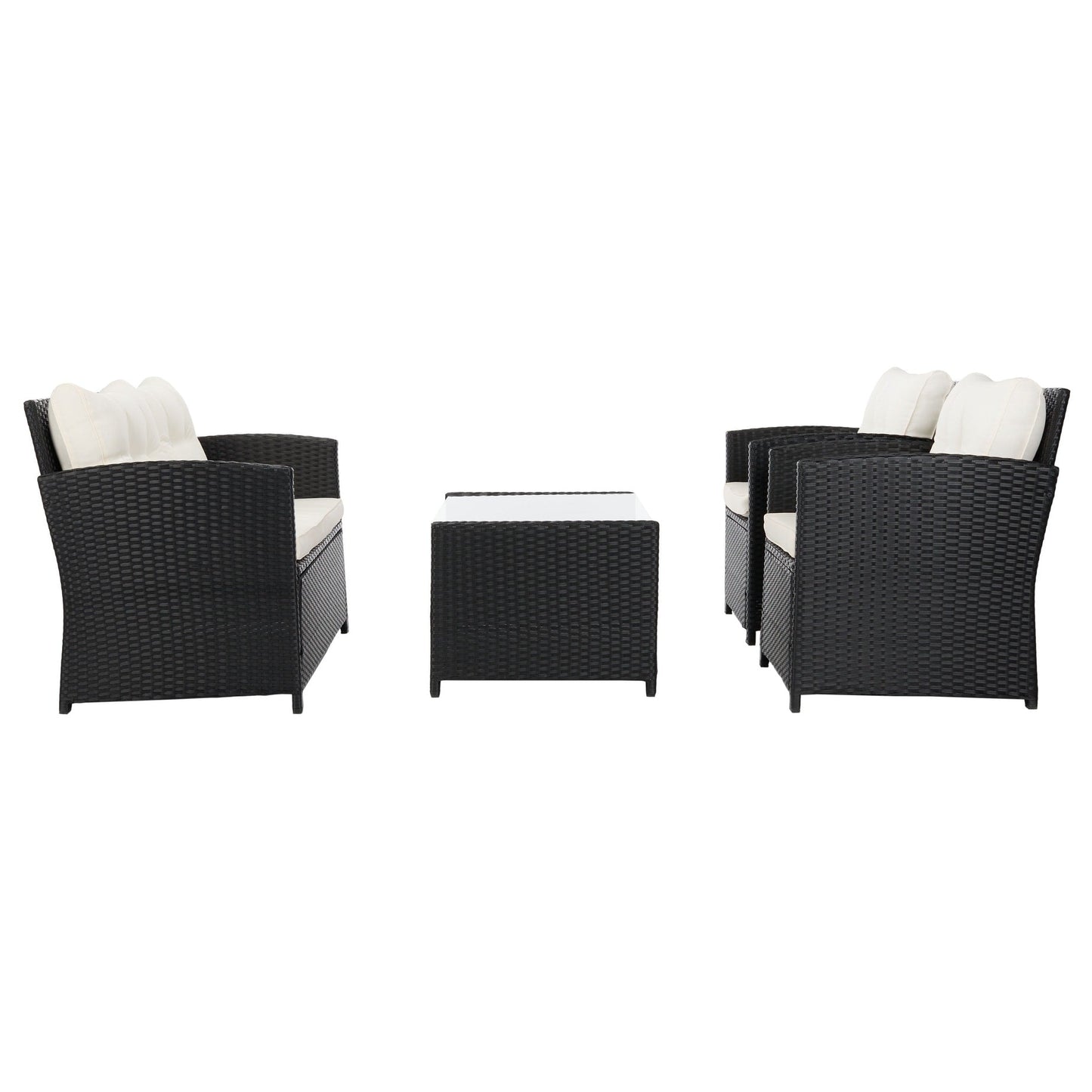 Set da giardino per conversazione SAFAVIEH Outdoor Eranda da 4 pezzi - 48L x 30P x 26A