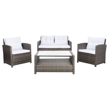 Set da giardino per conversazione SAFAVIEH Outdoor Eranda da 4 pezzi - 48L x 30P x 26A