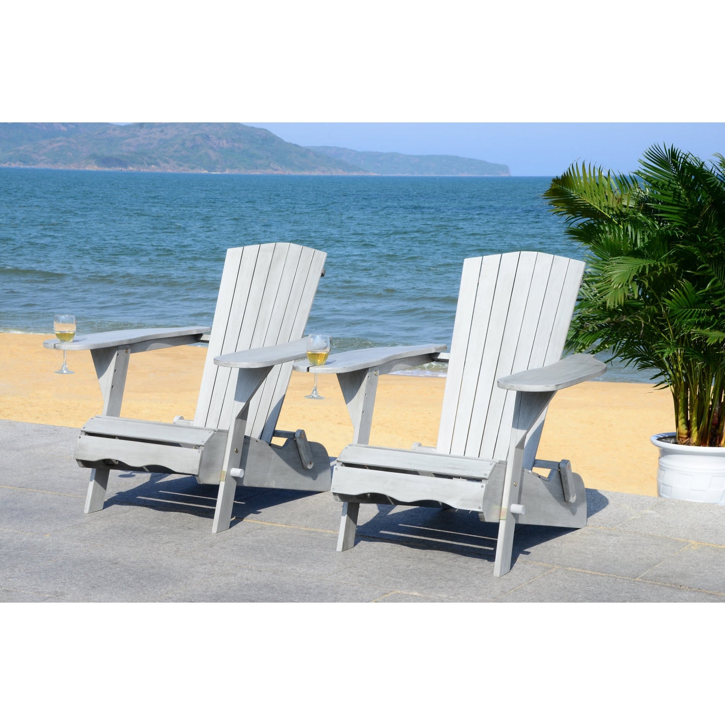Sedia Adirondack Fulga da esterno SAFAVIEH (set di 2) - 34L x 34P x 34A