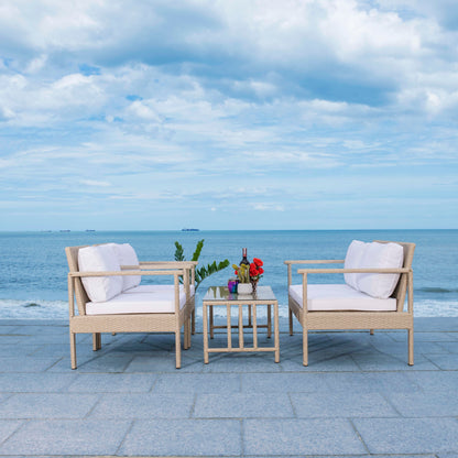 Set da salotto in vimini da esterno SAFAVIEH, 4 pezzi - 51L x 30P x 30A