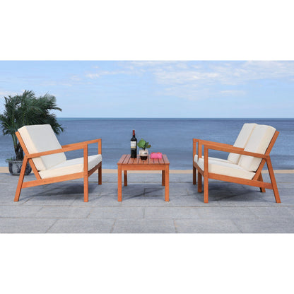 SAFAVIEH Outdoor Giana Set da soggiorno 4 pezzi - 46L x 29P x 31A