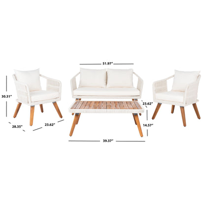 Set da giardino SAFAVIEH Jaliyah in corda grigia, 4 pezzi - 39Lx24Px15A