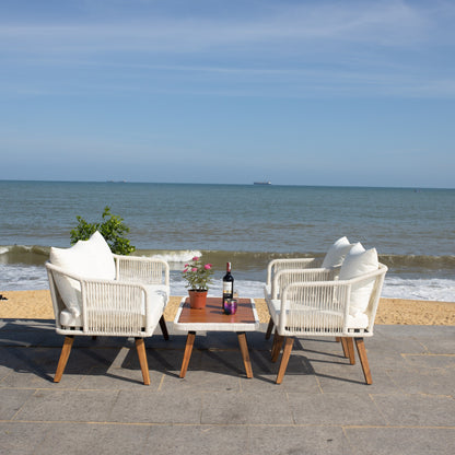 Set da giardino SAFAVIEH Jaliyah in corda grigia, 4 pezzi - 39Lx24Px15A