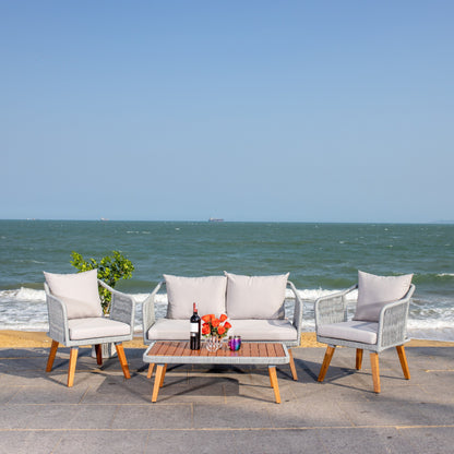 Set da giardino SAFAVIEH Jaliyah in corda grigia, 4 pezzi - 39Lx24Px15A