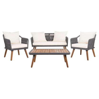 SAFAVIEH Set da soggiorno Jaliyah da esterno in corda, 4 pezzi - 39Lx25Px15A