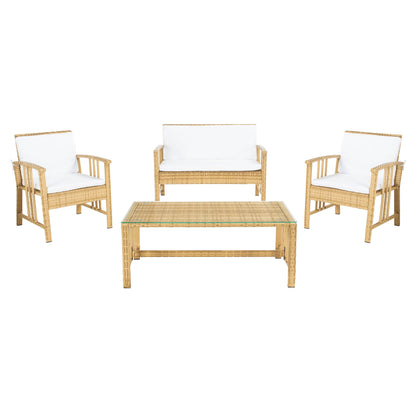 Set da soggiorno in vimini da esterno SAFAVIEH Jeta, 4 pezzi - 43L x 31P x 26A