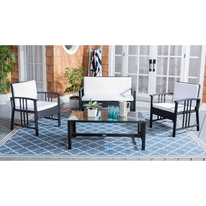 Set da soggiorno in vimini da esterno SAFAVIEH Jeta, 4 pezzi - 43L x 31P x 26A