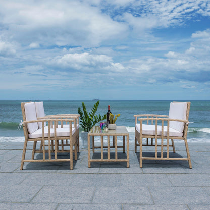 Set da soggiorno in vimini da esterno SAFAVIEH Jeta, 4 pezzi - 43L x 31P x 26A