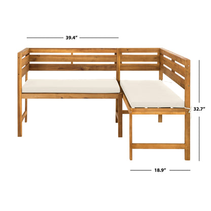 Set da salotto angolare per balcone Kenna da esterno SAFAVIEH, 3 pezzi - 39Lx19Px33A