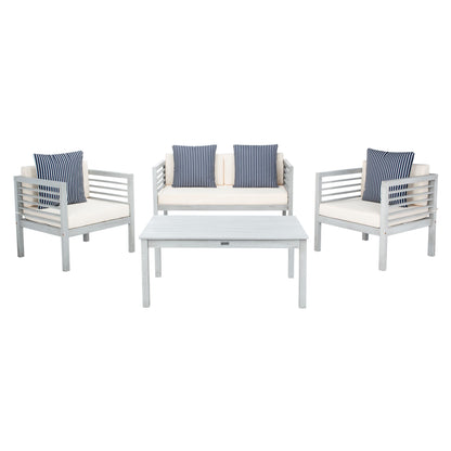SAFAVIEH Outdoor Living Alda Set da 4 pezzi con cuscini decorativi - 51L x 26P x 26A