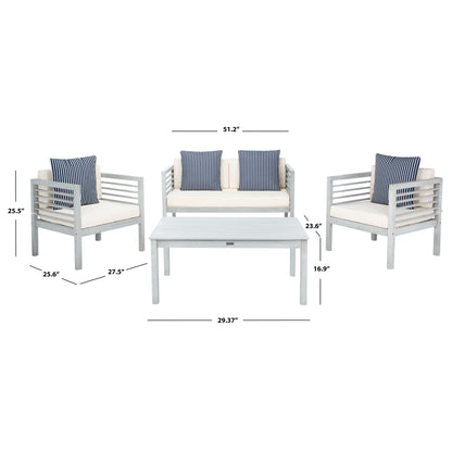 SAFAVIEH Outdoor Living Alda Set da 4 pezzi con cuscini decorativi - 51L x 26P x 26A