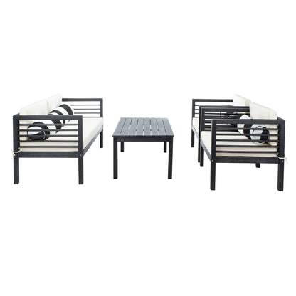 SAFAVIEH Outdoor Living Alda Set da 4 pezzi con cuscini decorativi - 51L x 26P x 26A