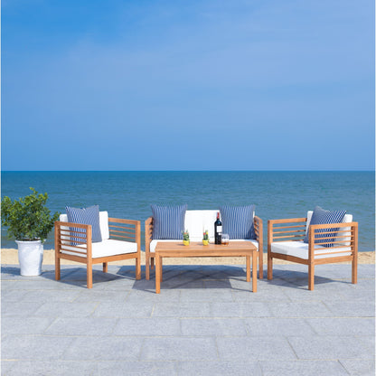 SAFAVIEH Outdoor Living Alda Set da 4 pezzi con cuscini decorativi - 51L x 26P x 26A
