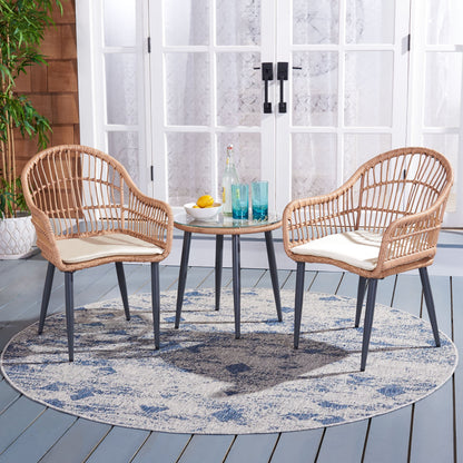 SAFAVIEH Outdoor Living Berlen Set di 3 lettini - Naturale/Beige - 22L x 24P x 34A