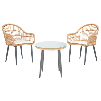 SAFAVIEH Outdoor Living Berlen Set di 3 lettini - Naturale/Beige - 22L x 24P x 34A