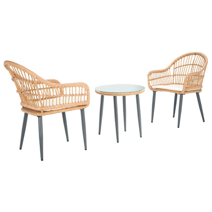 SAFAVIEH Outdoor Living Berlen Set di 3 lettini - Naturale/Beige - 22L x 24P x 34A