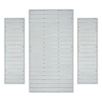 Set da pranzo SAFAVIEH Outdoor Living Dario da 3 pezzi con tavolo da 59 pollici e 2 panche senza schienale - 59L x 32P x 30A