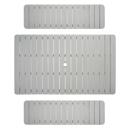 SAFAVIEH Outdoor Living Europa Set da pranzo con tavolo e 2 panche - 35L x 60P x 29A