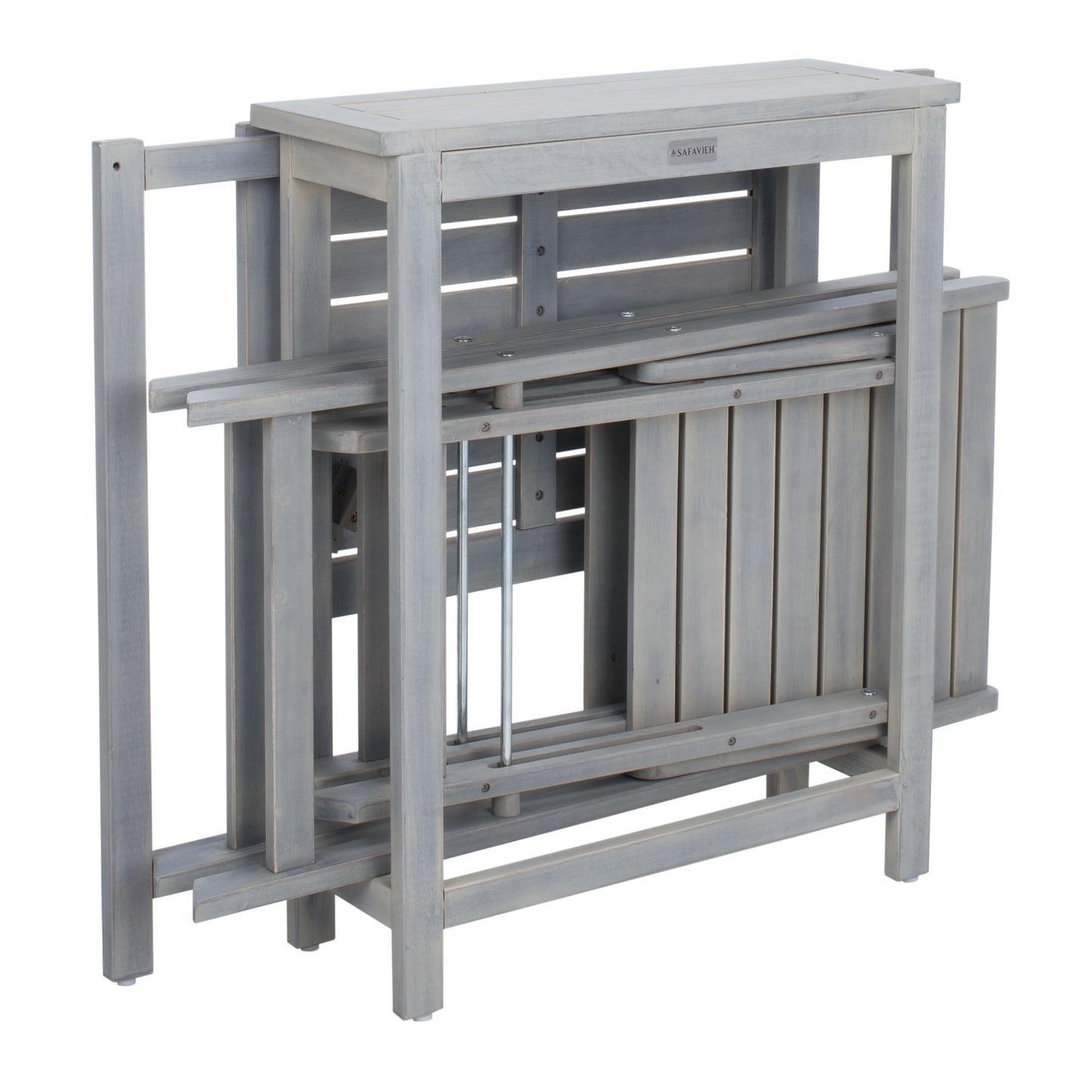 SAFAVIEH Outdoor Living Gallo Balcony Set da bistrot da balcone 3 pezzi - 16L x 19P x 30A