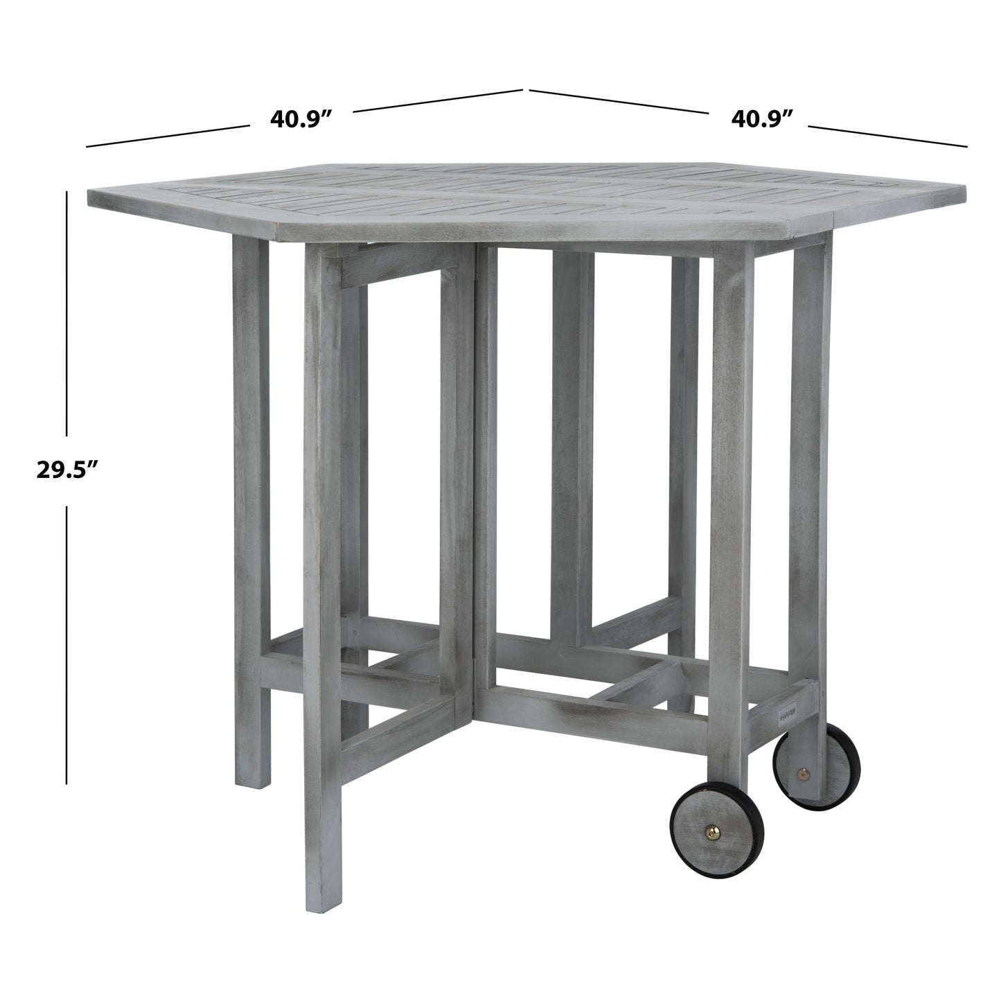 SAFAVIEH Outdoor Living Kerman Grey Wash Acacia Wood Set da pranzo 5 pezzi - 41W x 41D x 30H