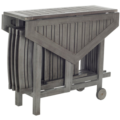 SAFAVIEH Outdoor Living Kerman Grey Wash Acacia Wood Set da pranzo 5 pezzi - 41W x 41D x 30H