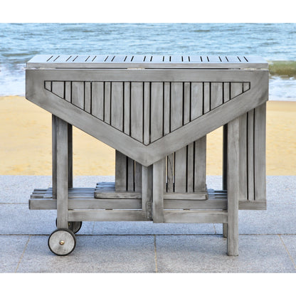 SAFAVIEH Outdoor Living Kerman Grey Wash Acacia Wood Set da pranzo 5 pezzi - 41W x 41D x 30H