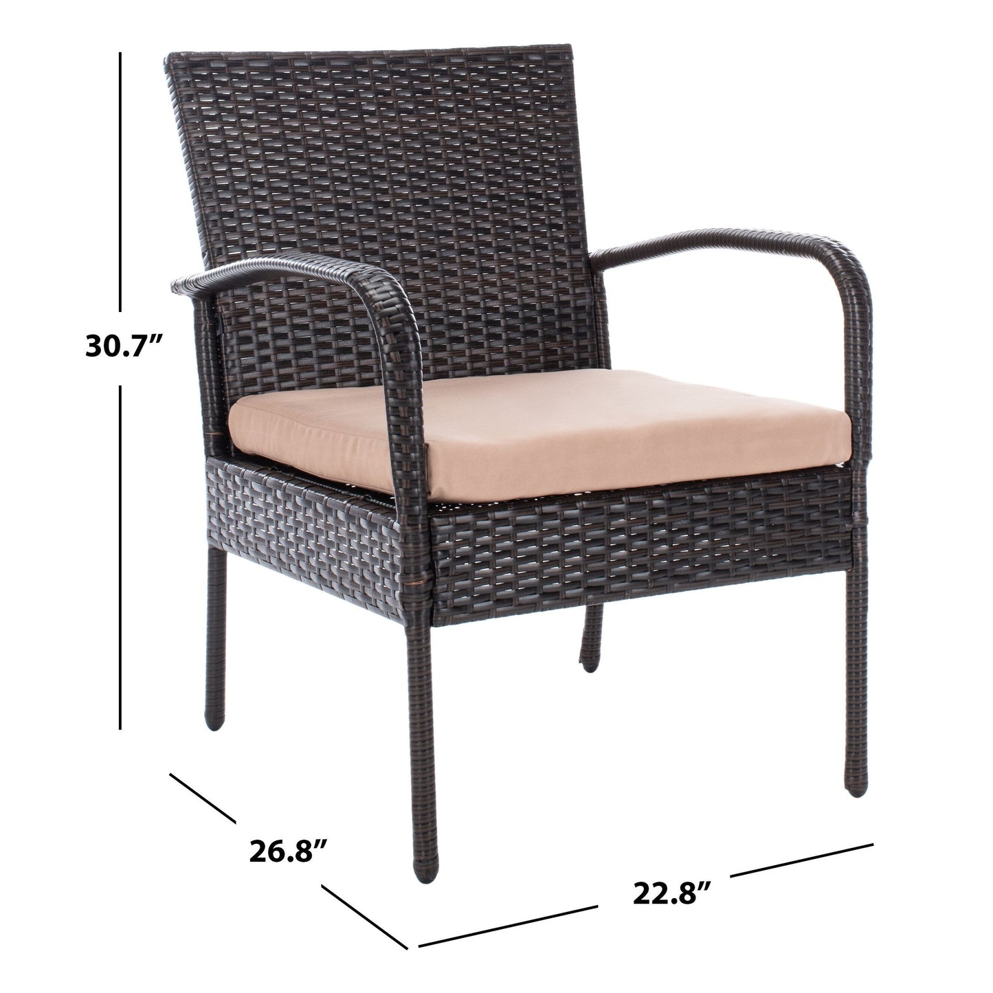 Set da salotto Moore da esterno SAFAVIEH, 3 pezzi - 23L x 27P x 31A