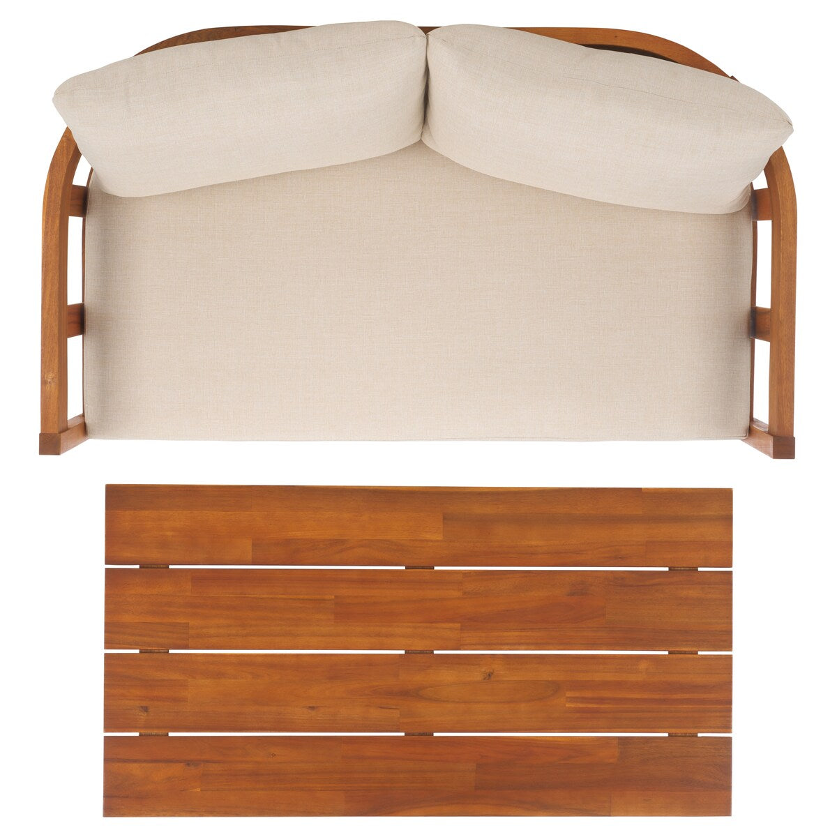 Panca da esterno SAFAVIEH Owen con tavolo - 52Lx30Px25A