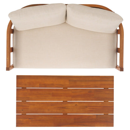 Panca da esterno SAFAVIEH Owen con tavolo - 52Lx30Px25A