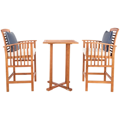 SAFAVIEH Outdoor Living Pate Set da bar e bistrot da 3 pezzi - 25L x 26P x 50A