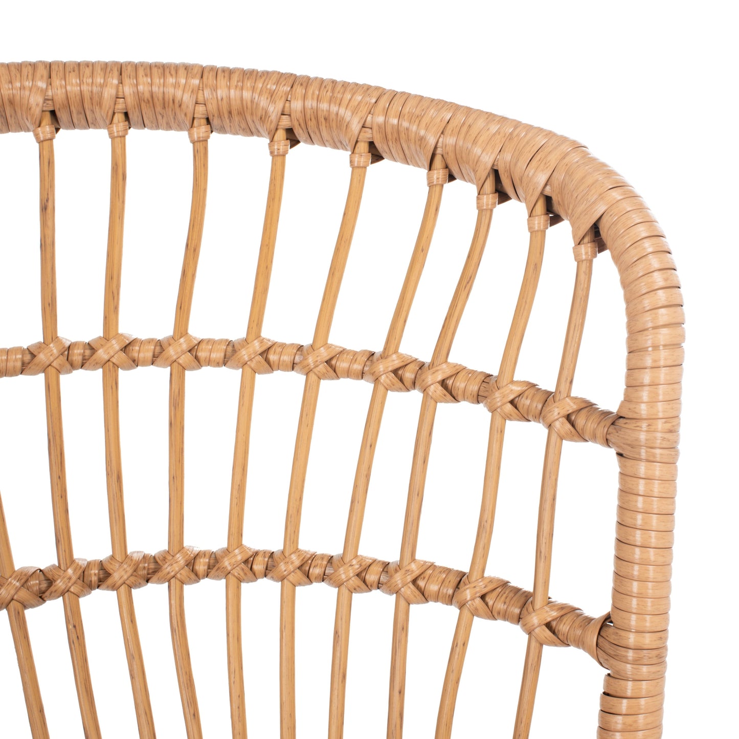 SAFAVIEH Outdoor Living Prenza Rattan Set da 3 pezzi per patio - Naturale/Blu navy - 21L x 24P x 32A