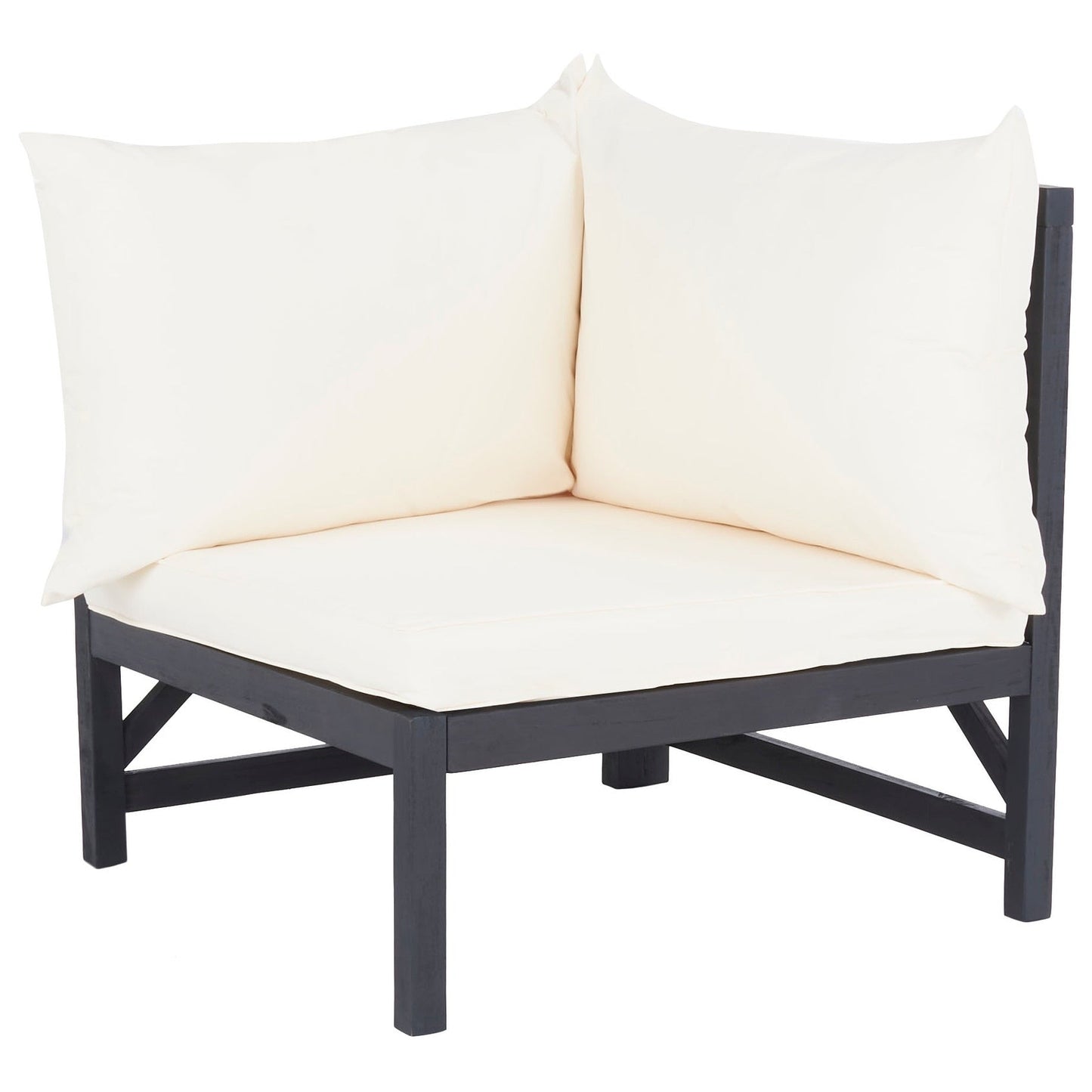 SAFAVIEH Outdoor Living Ronson Set di 5 pezzi componibili - Grigio ardesia scuro/beige - 27L x 27P x 27A