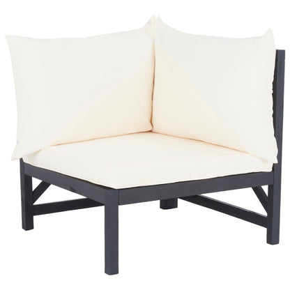 SAFAVIEH Outdoor Living Ronson Set di 5 pezzi componibili - Grigio ardesia scuro/beige - 27L x 27P x 27A