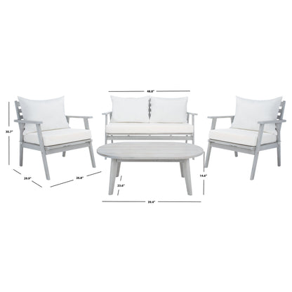 Set da giardino per conversazione SAFAVIEH Outdoor Lupe, 4 pezzi - 49L x 31P x 30A