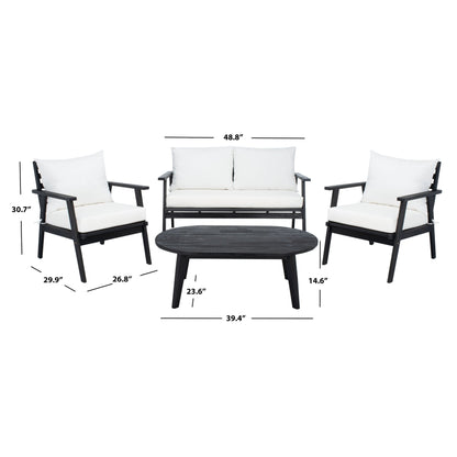 Set da giardino per conversazione SAFAVIEH Outdoor Lupe, 4 pezzi - 49L x 31P x 30A