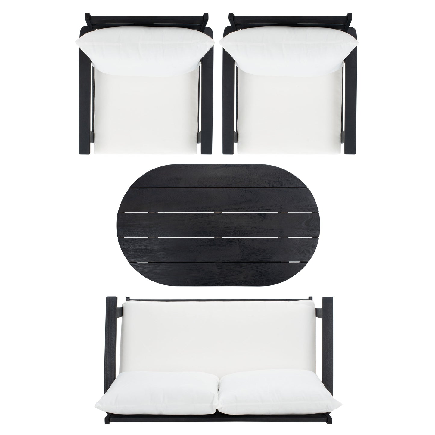 Set da giardino per conversazione SAFAVIEH Outdoor Lupe, 4 pezzi - 49L x 31P x 30A