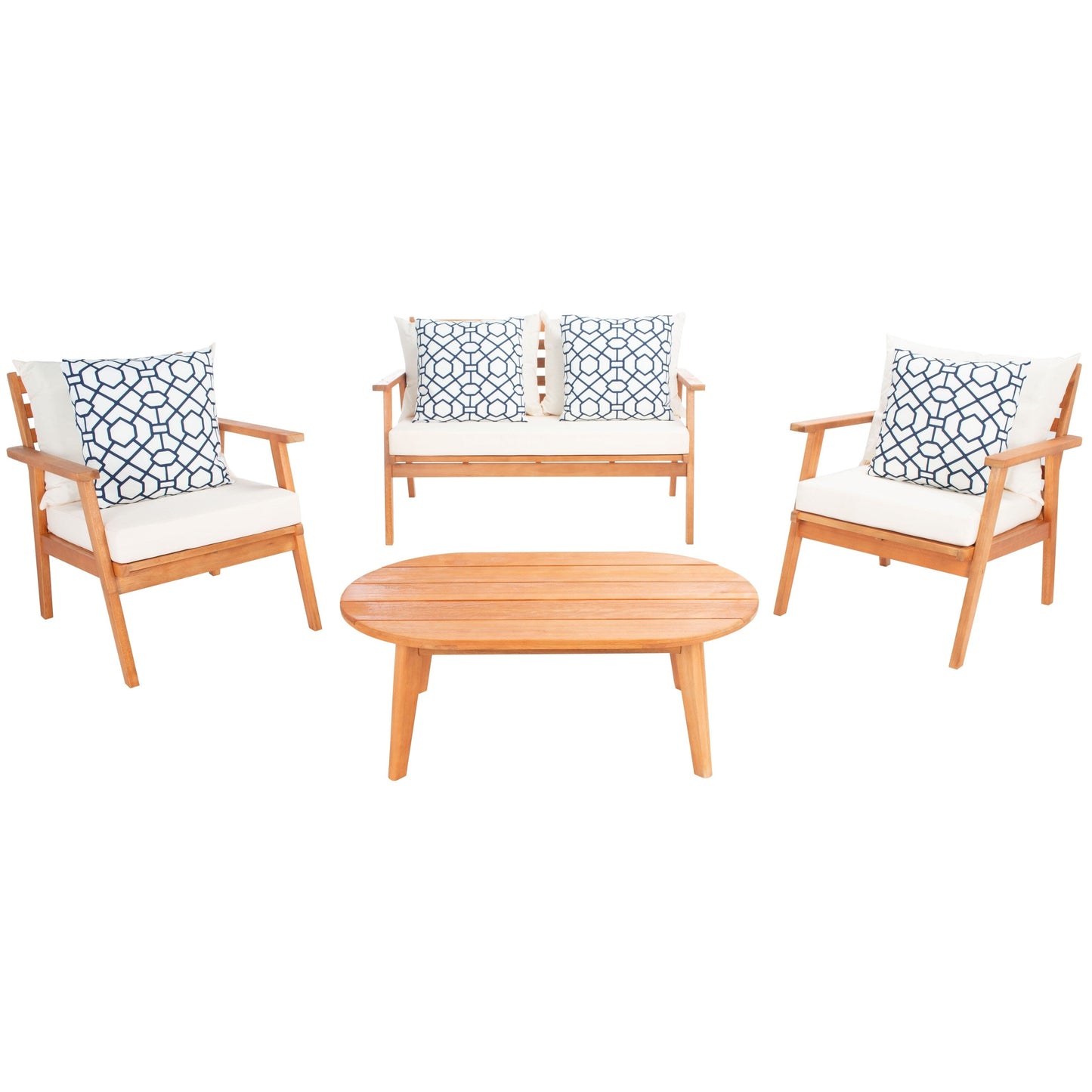 Set da giardino per conversazione SAFAVIEH Outdoor Lupe, 4 pezzi - 49L x 31P x 30A