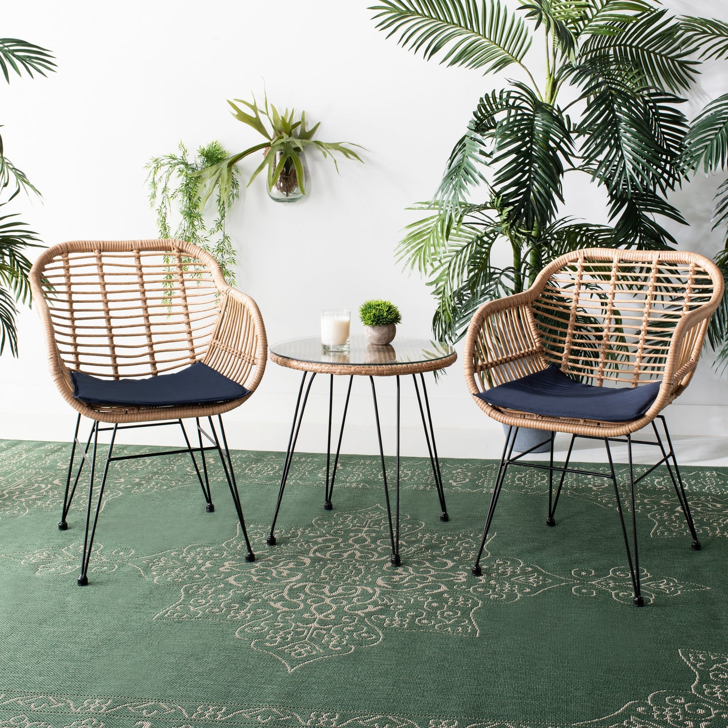 Set da salotto da esterno SAFAVIEH Montserrat, 3 pezzi - 22Lx27Px32A