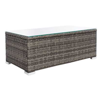 Set da patio in vimini SAFAVIEH per esterni Natalee, 4 pezzi - 50L x 27P x 28A