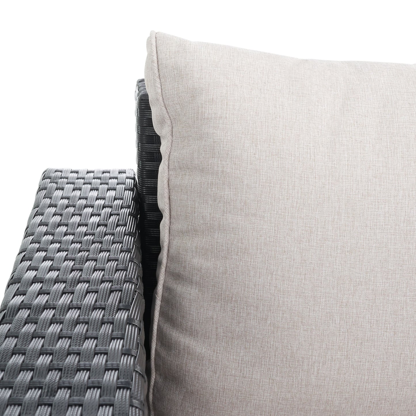 Set da patio in vimini SAFAVIEH per esterni Natalee, 4 pezzi - 50L x 27P x 28A