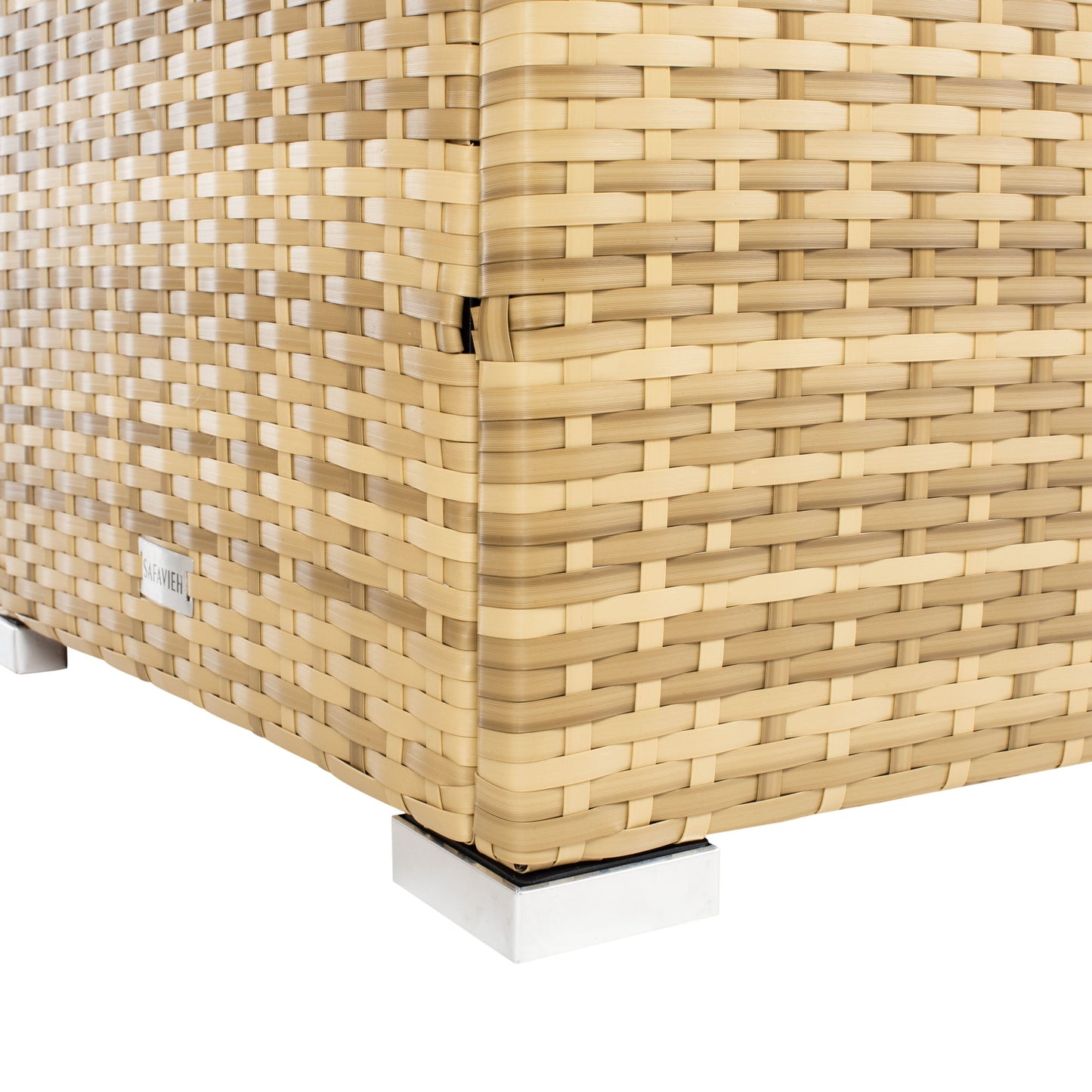 Set da patio in vimini SAFAVIEH per esterni Natalee, 4 pezzi - 50L x 27P x 28A